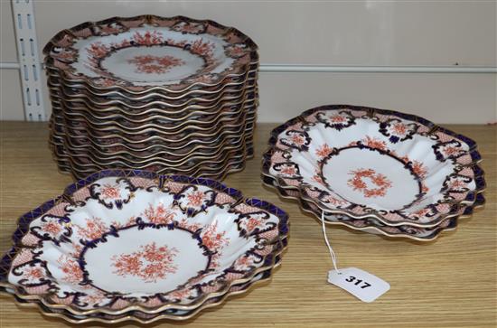 A Royal Crown Derby Imari pattern dessert service, No. 3679,